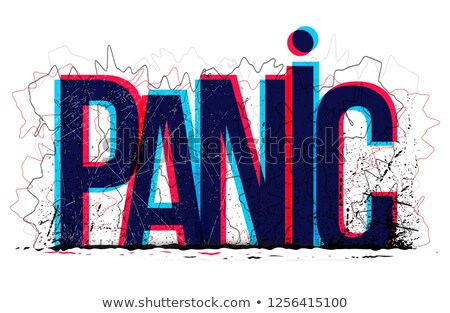 Foto stock: Panic Attack Medical Concept On Red Background