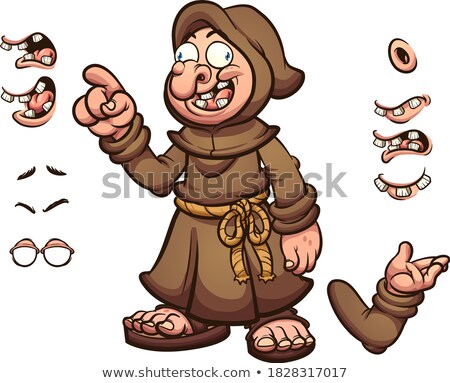 Сток-фото: Angry Cartoon Monk