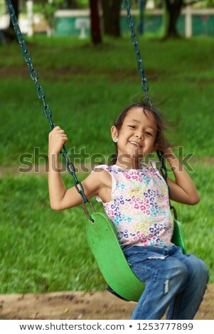 Сток-фото: Asian Girl Playing In Playground