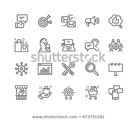 Foto stock: Target Related Vector Line Icon