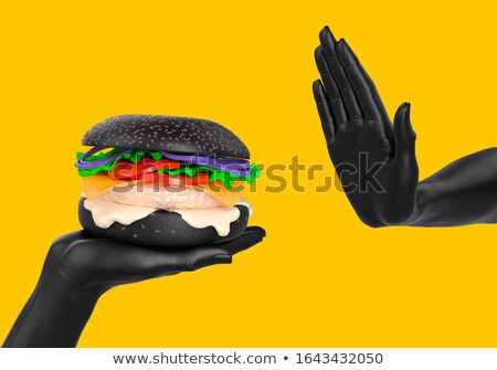 Stock foto: Hands Fake Food Illustration