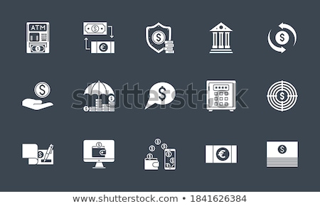 ストックフォト: Bank Check Related Vector Glyph Icon