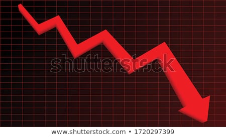 Stock fotó: Downward Decline Arrows In Red Color Background