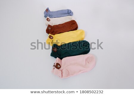 Stockfoto: Colour Sock Put In Row