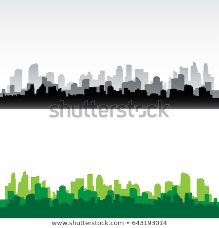 Foto stock: Cityscapes Silhouettes Background