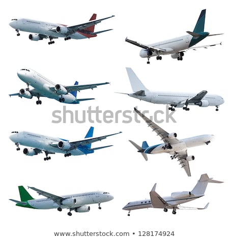 Stok fotoğraf: Rel Jet Aircraft Isolated On White Background