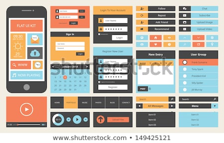 Stock foto: Modern Mobile Phone With Flat User Interface