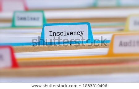 Stock photo: Hanging File Folder Labeled With Loans