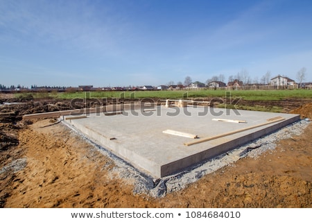 Stock fotó: Material At A Construction Site For The Base Of A New House