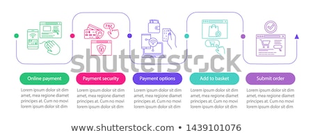 ストックフォト: Shopping Steps Infographic Chart