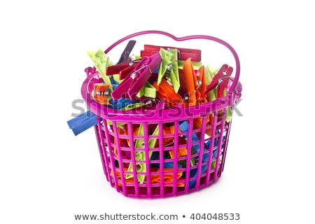 Stok fotoğraf: Clothespin Basket