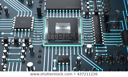 Zdjęcia stock: Central Processor Unit On Motherboard