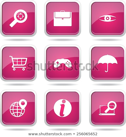 Stock photo: Seo Internet Sign Square Vector Pink Icon Design Set 10