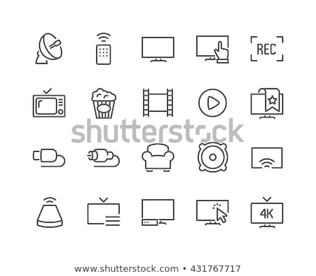 Foto stock: Retro Television Line Icon