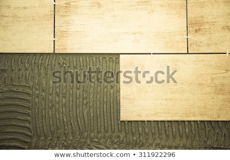 Stok fotoğraf: Ceramic Tiles And Tools Closeup