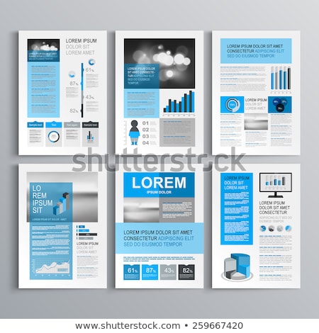 Stockfoto: Vector Infographic Report Template With Globe