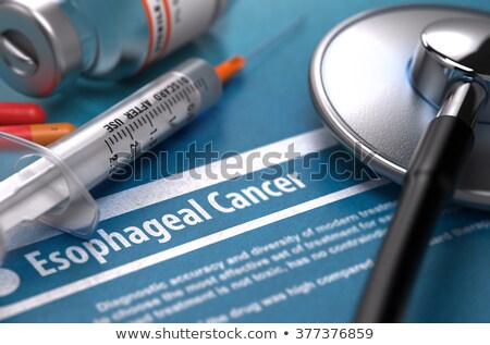 Stok fotoğraf: Esophageal Cancer Medical Concept On Blue Background