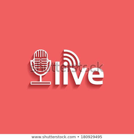 Stock photo: Vintage On Air Live Broadcast Sign