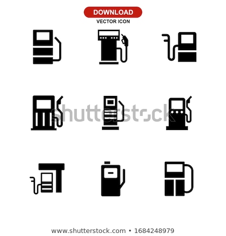 Stok fotoğraf: Gas Station Icon Gas Station Concept Symbol Design Vector Illustration Isolated On White Backgroun