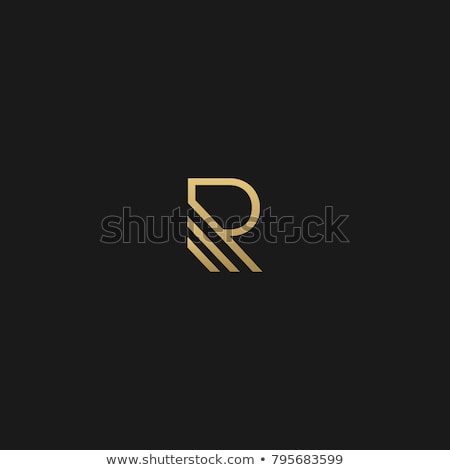 Stock fotó: Logo Letter R Black Icon Vector