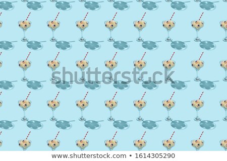 Stock photo: Halloween Pattern Eyeballs On A Pastel Blue Background