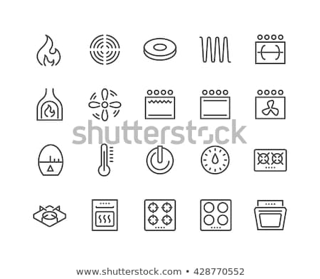 Stock fotó: Vector Set Of Gas Stove