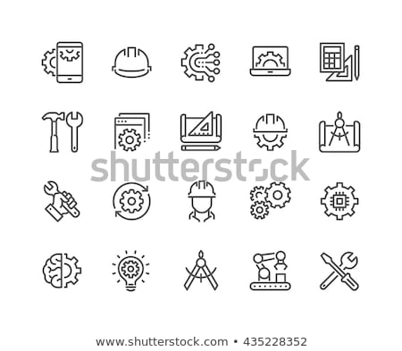 Stock foto: Manufacturing Process Icons Set