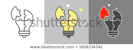 Foto stock: Lightbulb Of The Puzzle