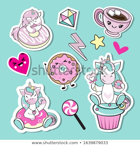 Stock photo: Kawaii Badges