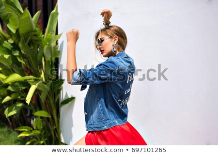 Сток-фото: Closeup Portrait Of Beautiful Fashion Woman Wearing Sunglasses O