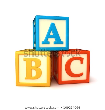 Stockfoto: Abc Building Blocks On White Background