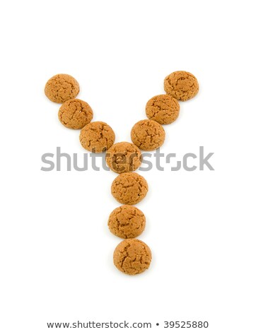 Stok fotoğraf: Ginger Nuts Pepernoten In The Shape Of Letter Y