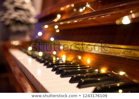 Imagine de stoc: Christmas Lights On Piano