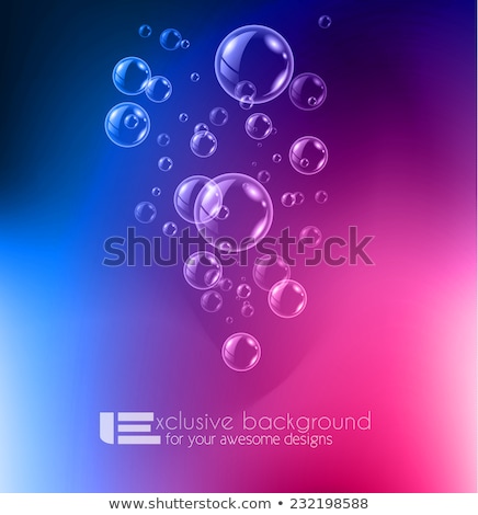 ストックフォト: Bubbles Blank Circle In Clean Water