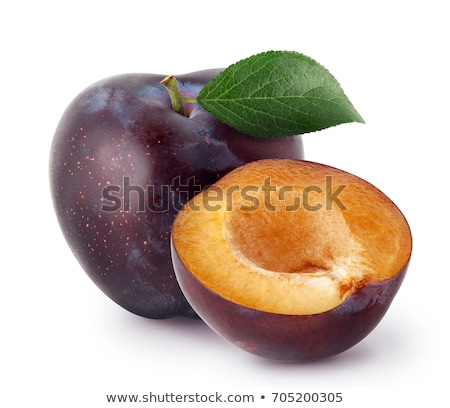 ストックフォト: Whole Plum And Half