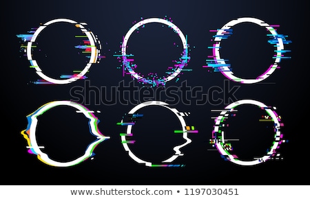 Stock fotó: Distorted Colorful Round Abstract Icon