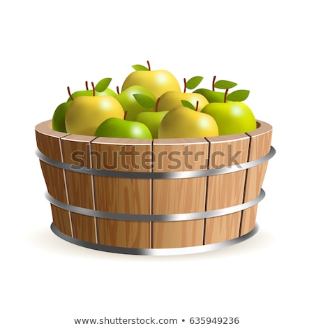 ストックフォト: Apples In Wooden Bucket