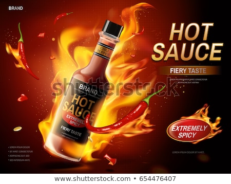 [[stock_photo]]: Extremely Hot Red Chili Pepper On Fire