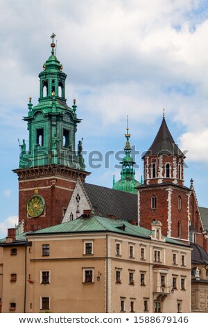 Stok fotoğraf: Wawel Castle On Sunny Day With Blue Sky And White Clouds