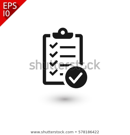 Stockfoto: Flat Vector Icon For Clipboard With Form