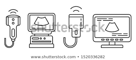 Stockfoto: Black Vector Icon For Ultrasound Scan