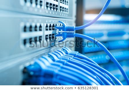 Zdjęcia stock: Router With Wires Closeup