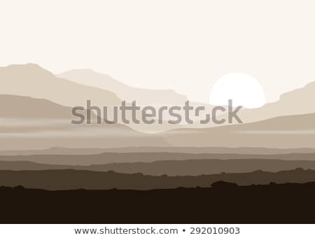 Stock fotó: Vector Sepia Landscape Background