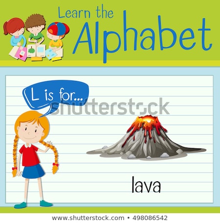 ストックフォト: Flashcard Letter L Is For Lava