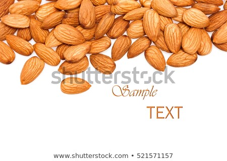 Stock fotó: Almonds On White Background Pile Of Selected Almonds Close Up