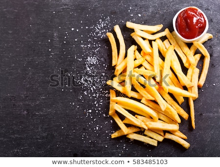 Stok fotoğraf: French Fries With Tomato Sauce