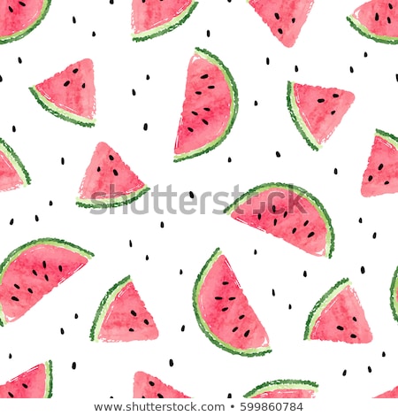 Zdjęcia stock: Watercolor Illustration Of Watermelon
