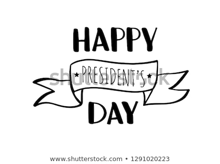 Stock photo: Presidents Day White Text On Chalkboard Washingtons Birthday