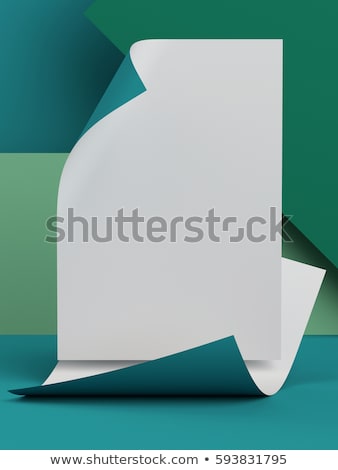 [[stock_photo]]: Paper Sheet With Business Card And Clip 3d Rendering