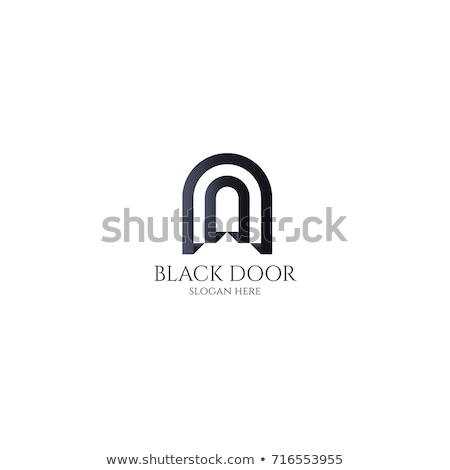 Stockfoto: Door Logo For Home Or Real Estate Letter A Or D Entrance Gate Construction Doorway Symbol Vecto